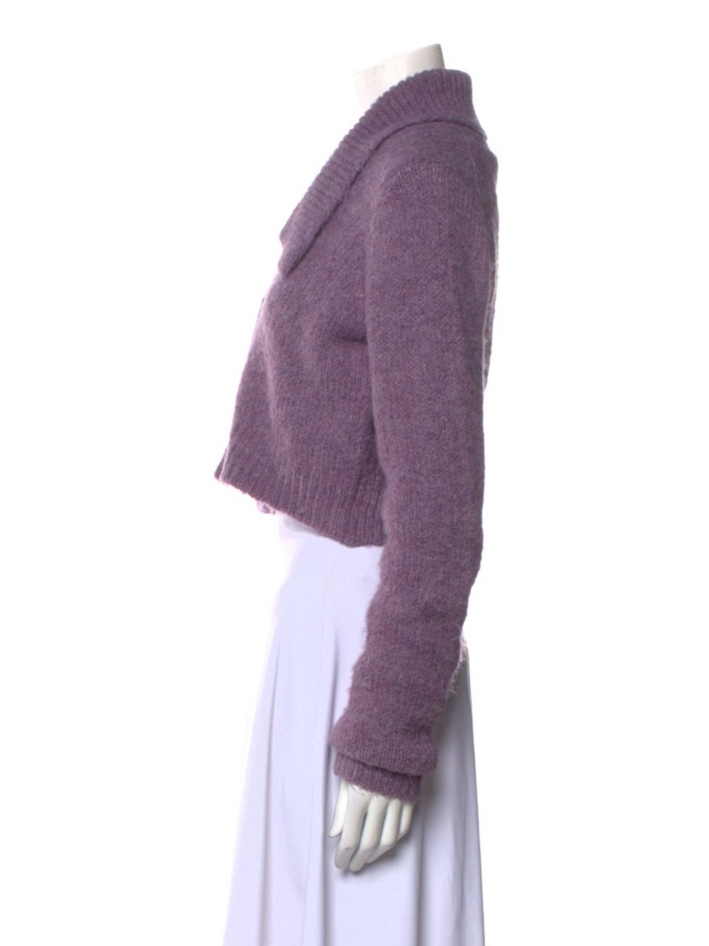 Pistola Cropped Lavender Button-Up Cardigan - Picture 2 of 3